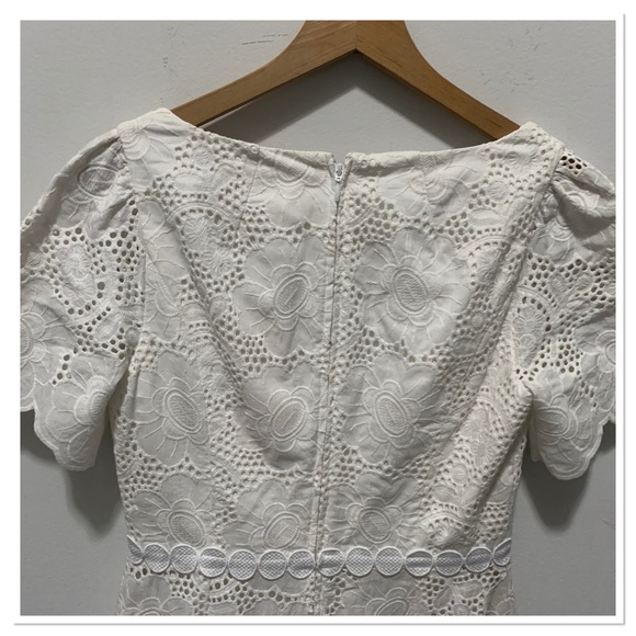 NWT Lilly Pulitzer Bonni Dress White Jumbo Bouquet Eyelet Size 2 - Picture 10 of 15